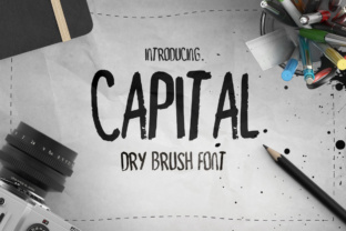 Capital Dry Brush Font for Bold Campaign Visuals