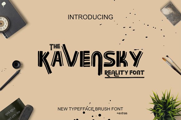 Kavensky Font: A Brush Typeface for Organic Branding