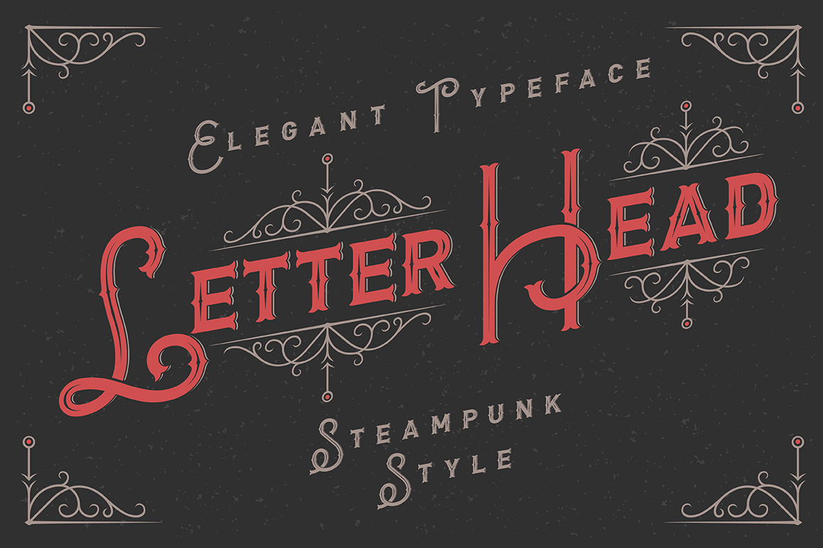 Letterhead Font: A Steampunk Typeface for Brand Identity
