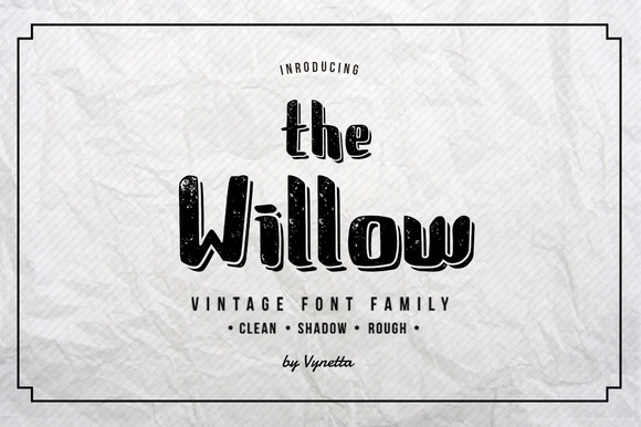 The Willow Font: Vintage Display Type for Handmade Goods