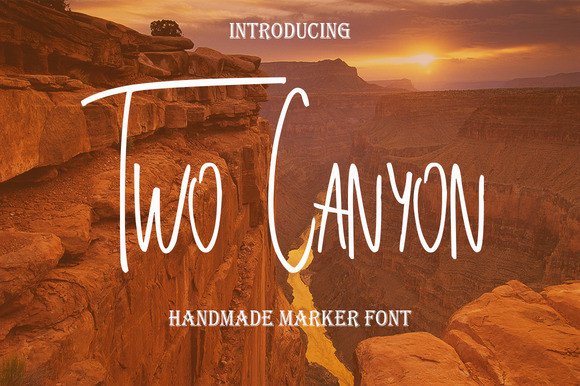 Two Canyon Font: Playful Display Type for Campaigns