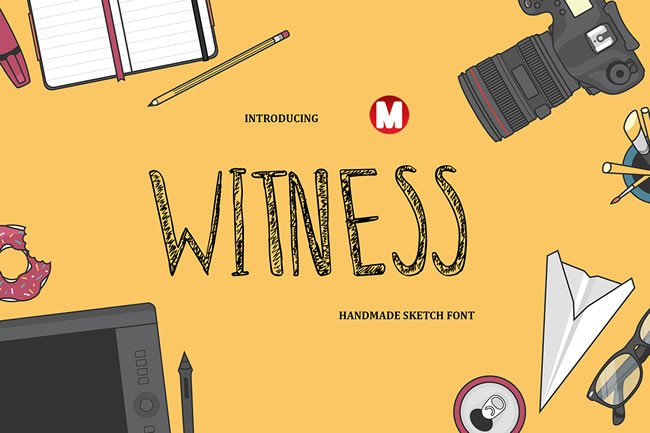 Witness Font: Handmade Sketch Style for Digital Campaigns