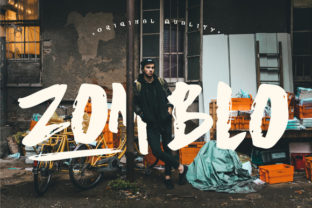 Zomblo Font: A Grungy Display Typeface for Makers